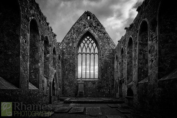 Claregalway Friary, From Within, Monochrome #1