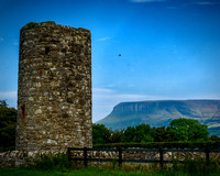 Benbulben Mountain from Drumcliffe Round Tower